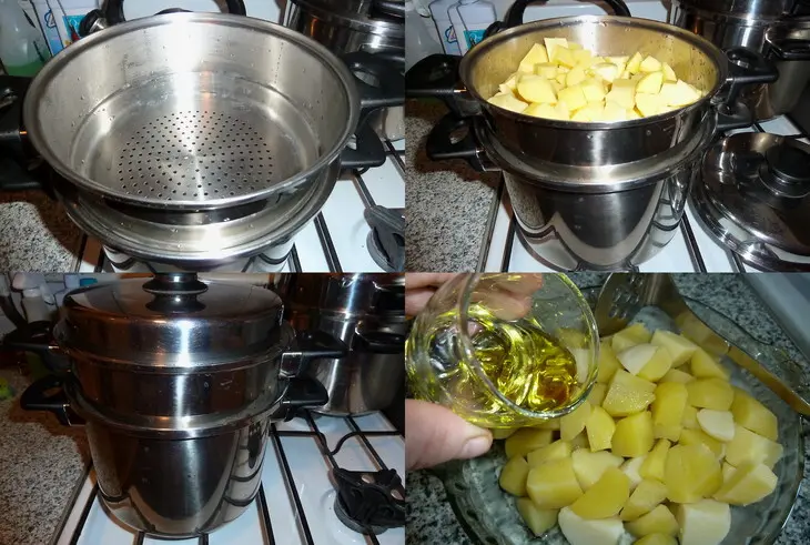 Рыбные розочки с картофелем на пару: шаг 5