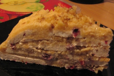 Зефирный торт с имбирным печеньем и клюквой: шаг 2