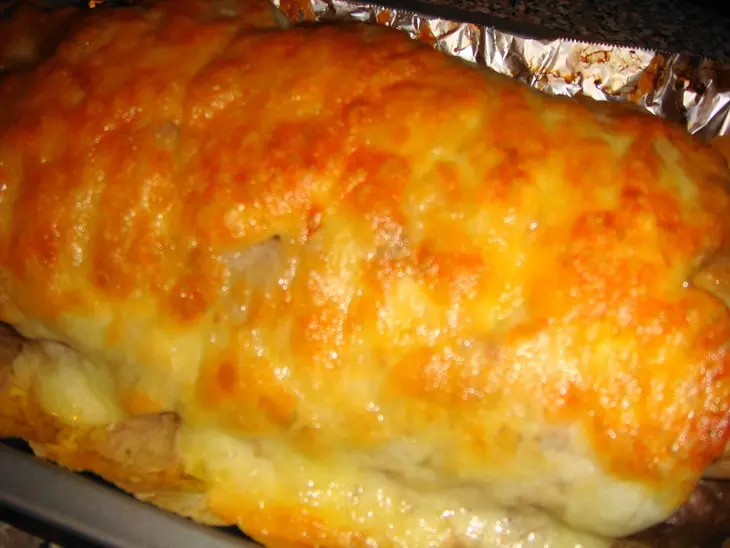 Мясной рулет с макаронами.: шаг 2