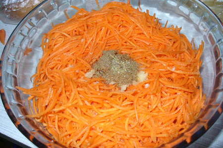 Корейская морковка с сердцем: шаг 1