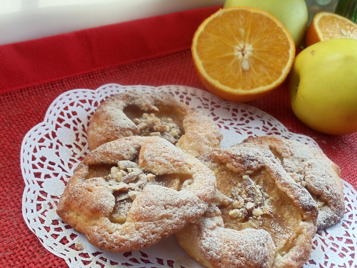 Творожные печенье  с яблоками, корицей и орехами: шаг 7