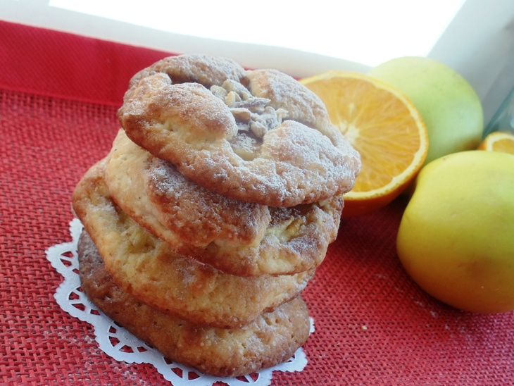 Творожные печенье  с яблоками, корицей и орехами: шаг 8