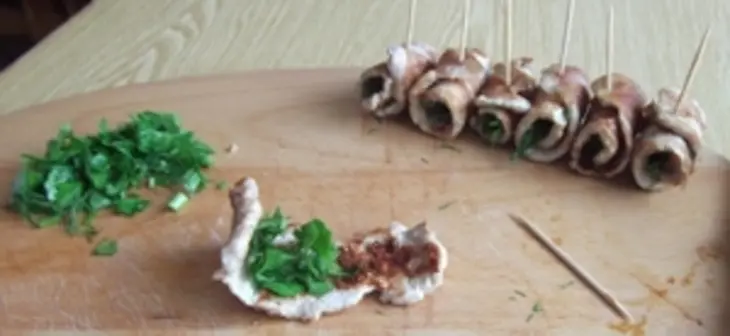 "семейка силачей синьора помидора" (мясные рулетики с фаршированными помидорами): шаг 6