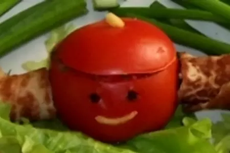 "семейка силачей синьора помидора" (мясные рулетики с фаршированными помидорами): шаг 7