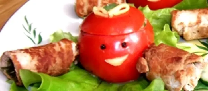 "семейка силачей синьора помидора" (мясные рулетики с фаршированными помидорами): шаг 8