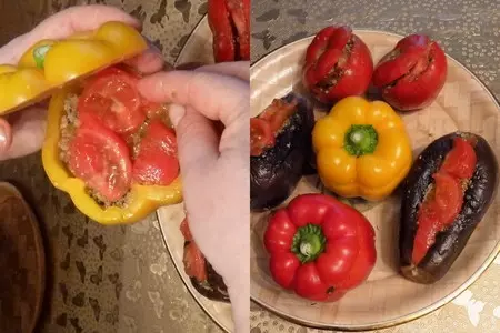 Овощи начиненные мясным фаршем(приготовленные на пару): шаг 7