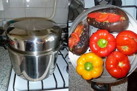 Овощи начиненные мясным фаршем(приготовленные на пару): шаг 8