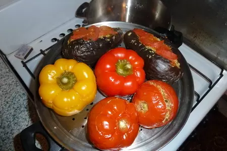 Овощи начиненные мясным фаршем(приготовленные на пару): шаг 10