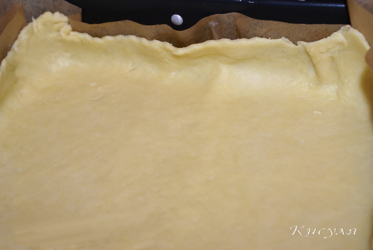 "рубленный" пирог с сыром и зелёным луком: шаг 7