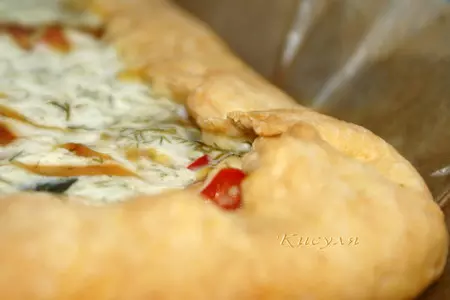 "рубленный" пирог с сыром и зелёным луком: шаг 10