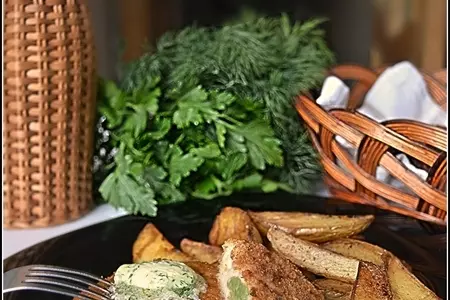 Рыбные зразы с зелёным горошком: шаг 1
