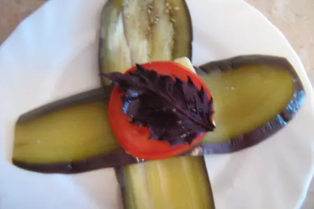 Конвертики  из баклажан с вкусным "письмом" ))))): шаг 4