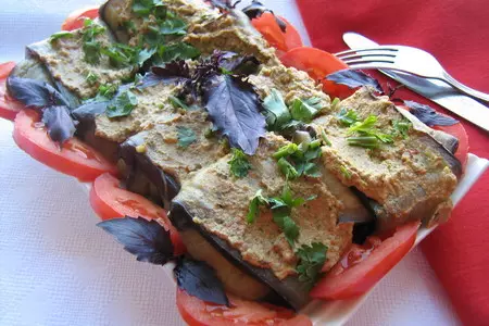 Конвертики  из баклажан с вкусным "письмом" ))))): шаг 9