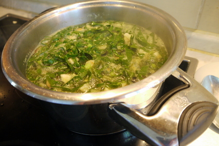 Caldo verde (зеленый суп с чоризо): шаг 4
