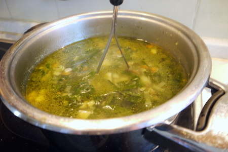 Caldo verde (зеленый суп с чоризо): шаг 5
