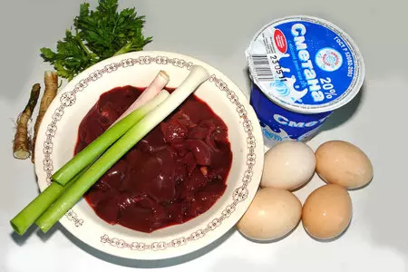 Пудинг из печени курицы: шаг 1