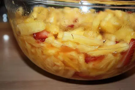 Ананасовый сорбет с клубникой: шаг 3