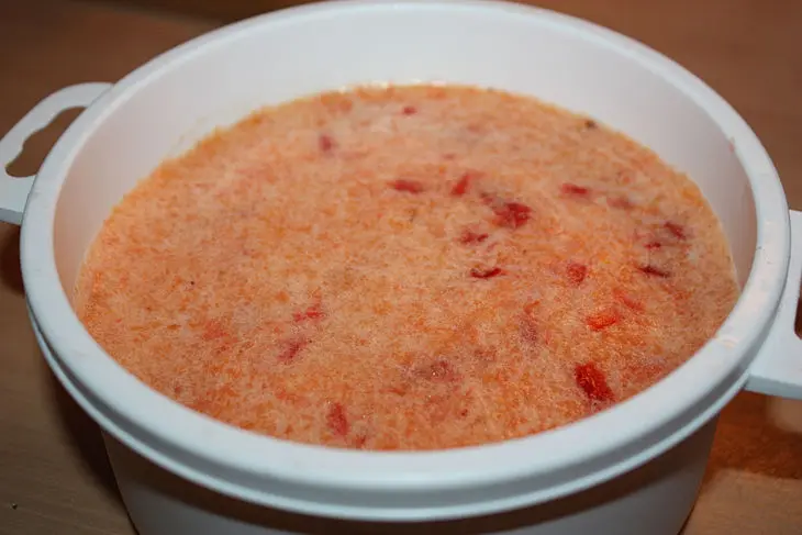 Ананасовый сорбет с клубникой: шаг 6