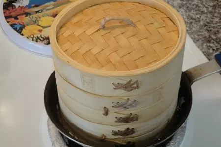 Китайские булочки с курицей на пару: шаг 6
