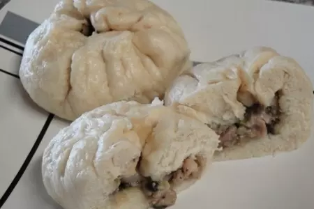 Китайские булочки с курицей на пару: шаг 8