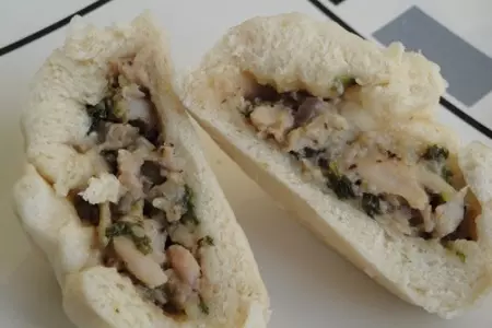 Китайские булочки с курицей на пару: шаг 9