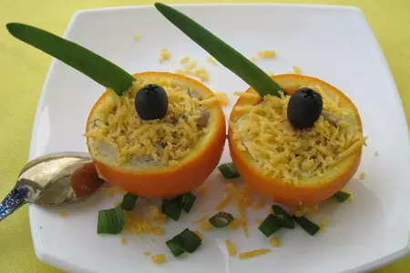 Ужин на пару из рыбы, курицы и апельсин: шаг 12