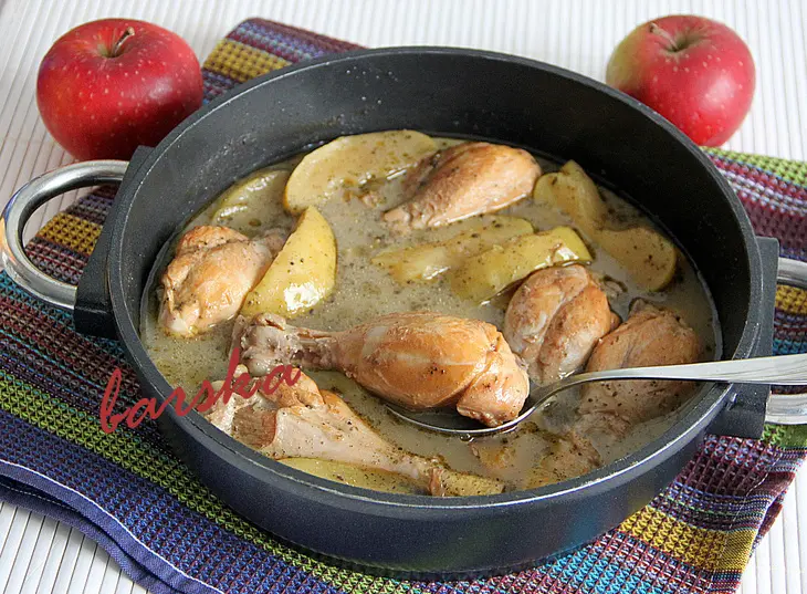 Куриные голени в яблоках: шаг 5