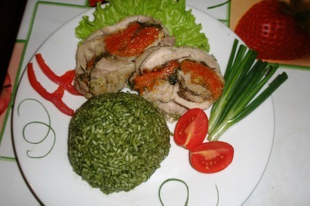 Курица по татарски с шпинатным рисом: шаг 5