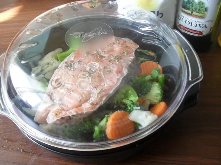 Стейк из семги с прованскими травами и овощами ( на пару): шаг 5