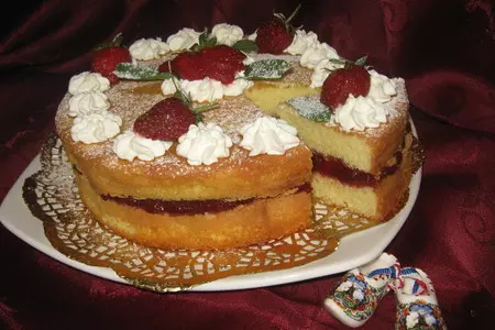 Знаменитая  "виктория" (victoria sponge) для элегантной елены (wereld).: шаг 14