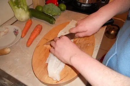 Треска на пару с овощами: шаг 2