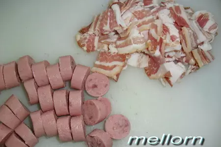 Сырный пирог с фасолью и беконом: шаг 3