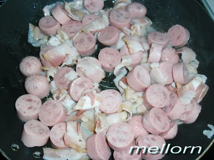 Сырный пирог с фасолью и беконом: шаг 4