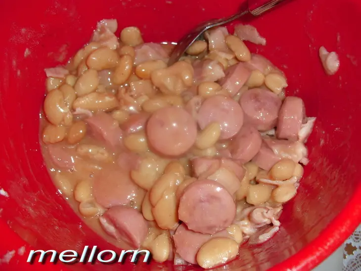 Сырный пирог с фасолью и беконом: шаг 5