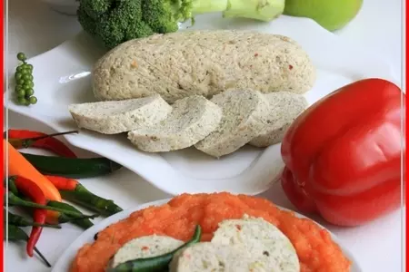 Куриная колбаса на пару с пикантным яблочным соусом: шаг 5