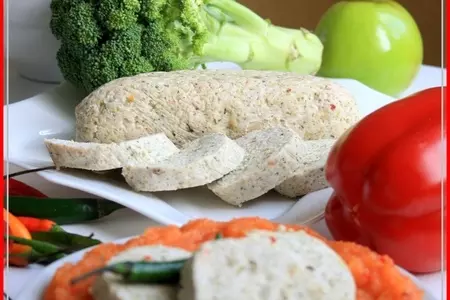 Куриная колбаса на пару с пикантным яблочным соусом: шаг 9