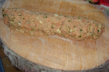 Рыбная колбаска с теплым салатом из овощей: шаг 6