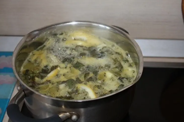Освежающий мятный напиток с лимоном и киви: шаг 3