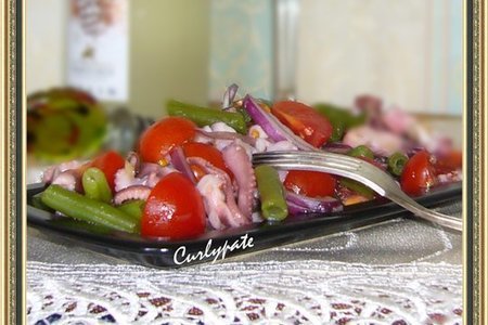 Салат из осьминога и зелёной фасоли: шаг 1