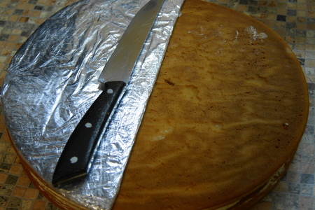 Торт цирк с медовыми коржами и сметанно-маслянным кремом с карамелизированными изюмом и черносливом: шаг 14