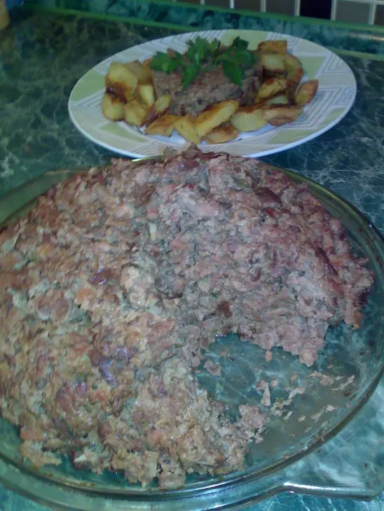 Печень рубленая печеная, с беконом да в травах, а еще картошечка поджаристая с розмарином.: шаг 14