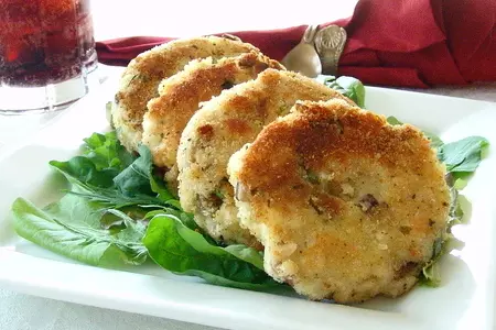Картофельные котлеты с шитаке и курицей: шаг 3