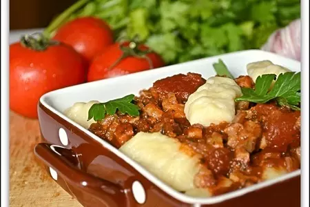 Ньокки в томатно-мясном соусе: шаг 1