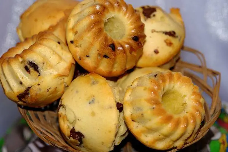 Кексы с шоколадом и банановый пирог с орехами: шаг 6