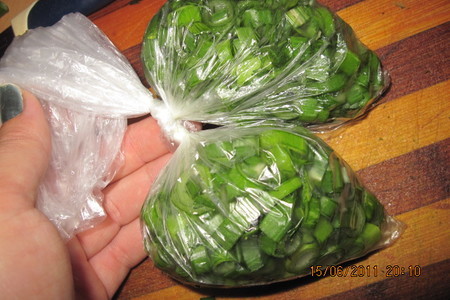 Зелёная смесь замороженая к супам салатам: шаг 3