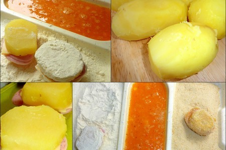 Картофель с прослойкой в золотистой корочке: шаг 1
