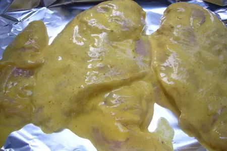 Салат с курицей, печёными баклажанами и лимонным соусом. (дуэль): шаг 2