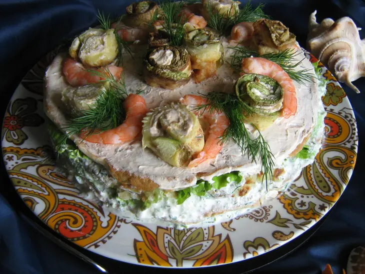 Торт кабачковый,закусочный.(дуэль): шаг 9