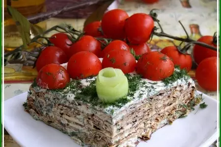 Тортик из цукини со сливочно-творожным  ореховым кремом и кремом из камамбера и руколы: шаг 9