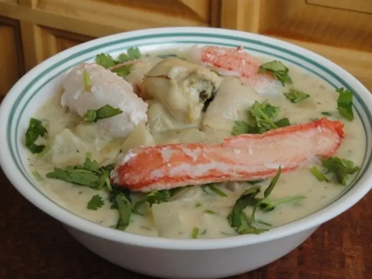 Кремовый суп с устрицами,снежным крабом и вином: шаг 8